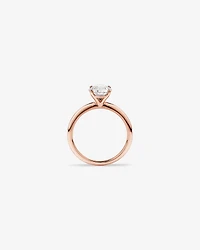 Bague de fiançailles solitaire ronde en diamant brillant de laboratoire TW de 1,50 carat en or rose 14 carats