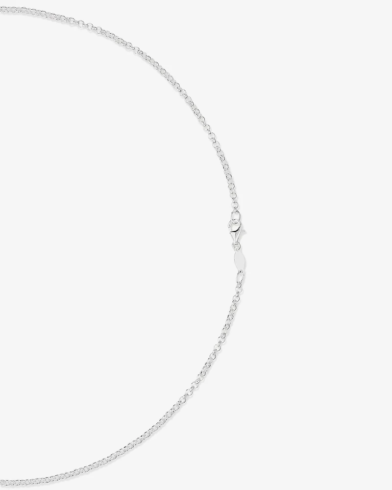 45cm (18") 2mm-2.5mm Width Belcher Chain in Sterling Silver