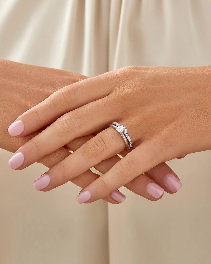 Alliance Sir Michael Hill Designer en or blanc 14 K avec diamants totalisant 0,27 ct