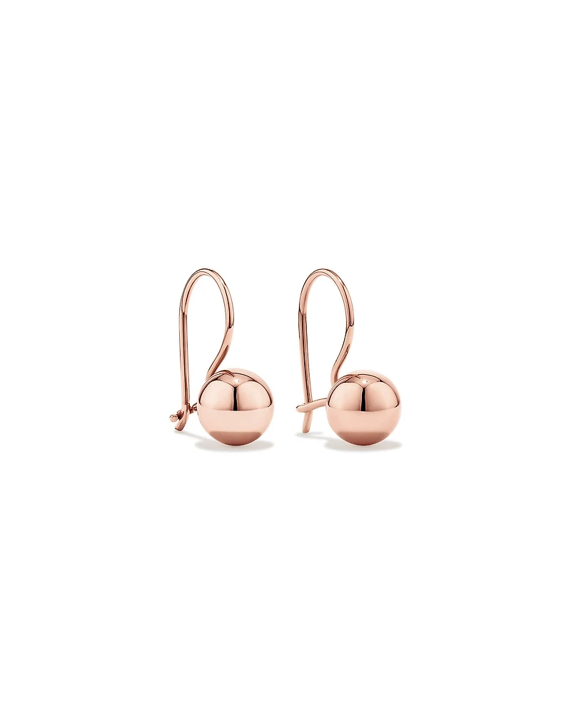 7mm Euroball Earrings 10kt Rose Gold