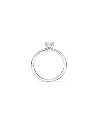 Certified Oval Solitaire Ring with 0.50 Carat TW of Diamonds in 14kt White Gold