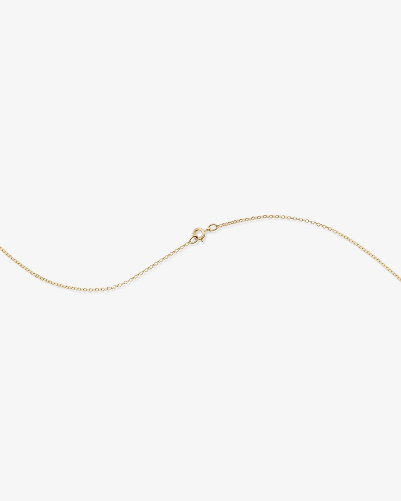 Collier à initiale « E » en or jaune 10 K à diamants totalisant 0,10 ct