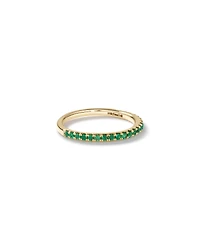 Bague superposée en émeraude en or jaune 10 carats