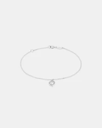19cm (7.5") Q Initial Bracelet in Sterling Silver