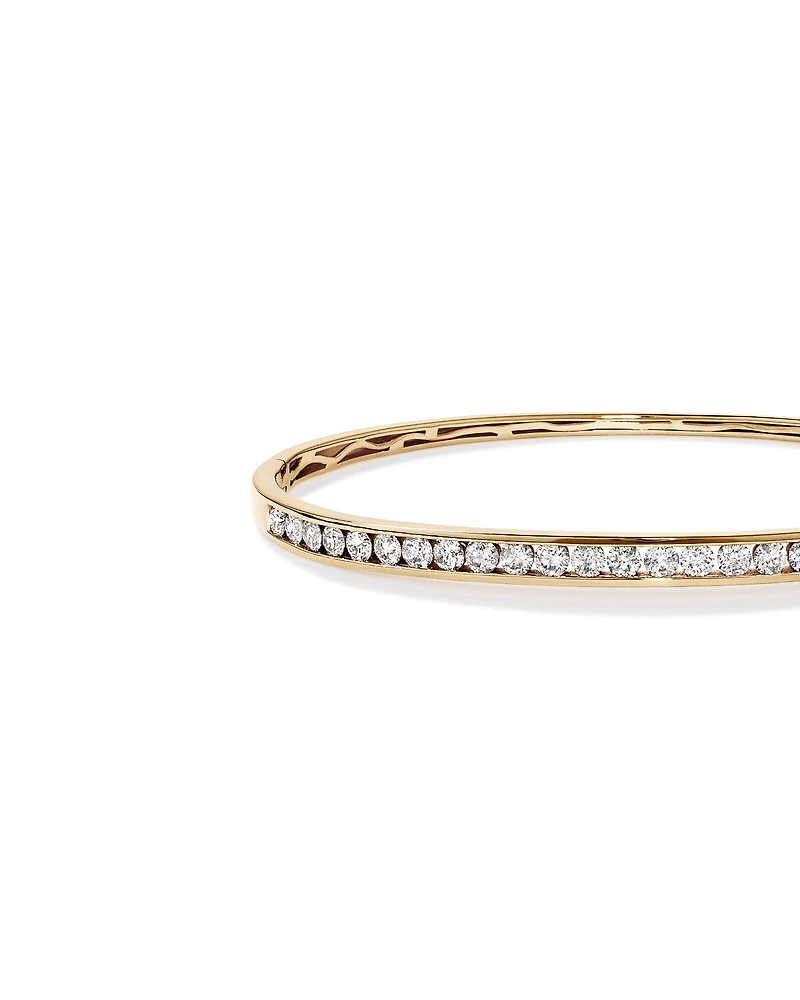 Bangle with 2 Carat TW Of Diamonds in 10kt Yellow Gold