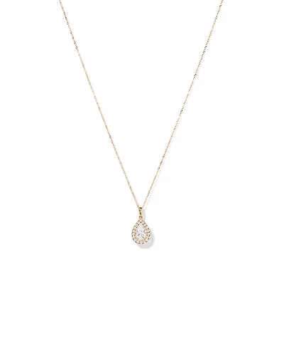 Lume Lab Pear Pendant with 1.00 Carat TW of Laboratory-Grown Diamonds in 10kt White Gold