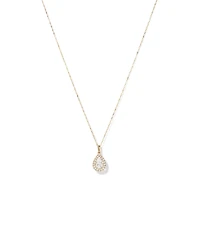 Lume Lab Pear Pendant with 1.00 Carat TW of Laboratory-Grown Diamonds in 10kt White Gold