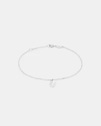 Bracelet à initiale « U » en argent