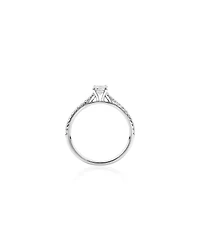 Bague de fiançailles en or blanc 14 K avec diamants totalisant 0,50 ct