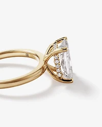 3.10 Carat TW Radiant Cut Laboratory-Grown Diamond Solitaire Ring in 18kt Yellow Gold