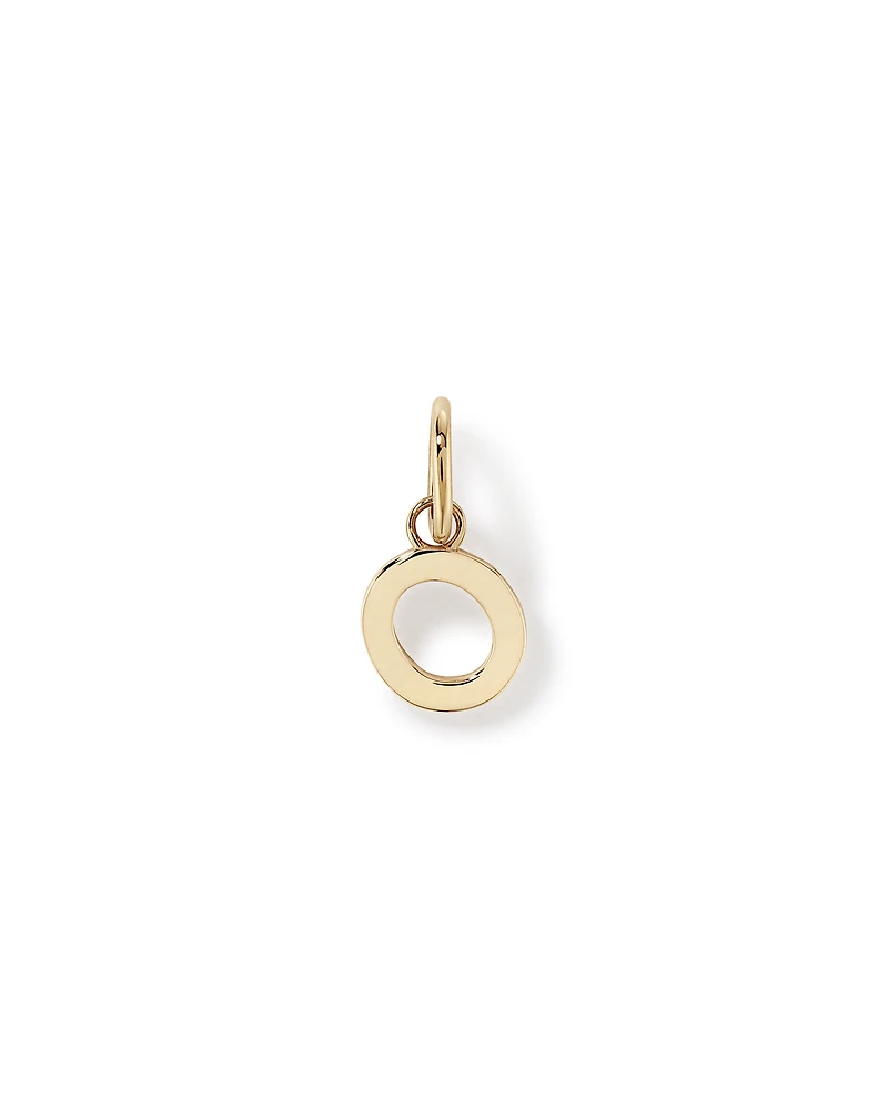 Letter O Initial Pendant in 10kt Yellow Gold