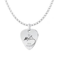 INXS Kirk Pengilly Pendentif médiator gravé avec chaîne en argent sterling recyclé
