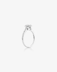 Bague de fiançailles en or blanc 14 K avec diamants totalisant 0,92 ct