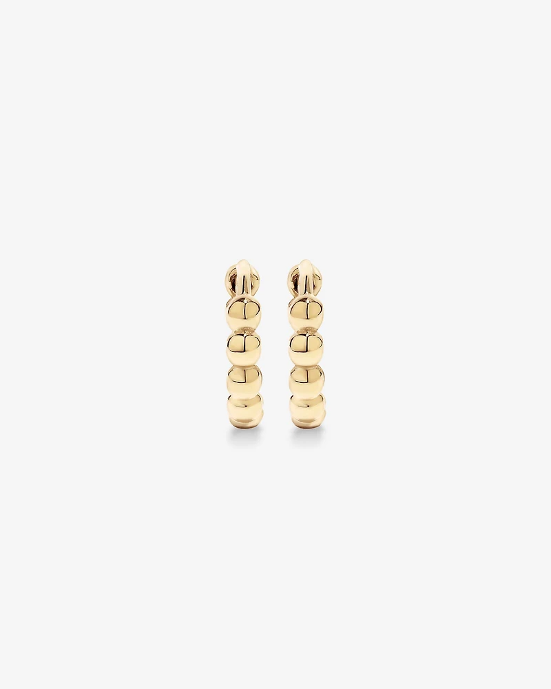 Créoles perlées 10,5 mm en or jaune 10 carats