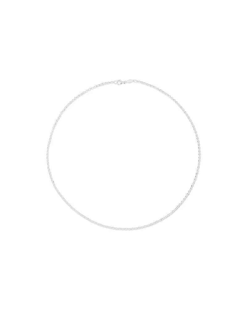 45cm (18") 2mm-2.5mm Width Belcher Chain in Sterling Silver
