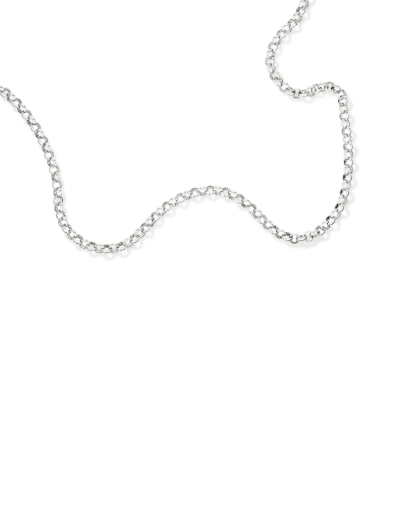 50cm (20") 6.5mm-7mm Width Belcher Chain in Sterling Silver