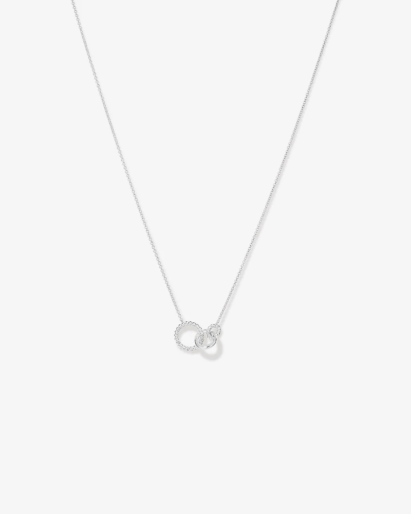 Collier de 45 cm à pendentif triple en argent sterling
