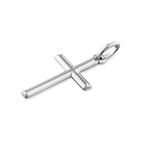 Pendentif en forme de croix en or blanc 10 K