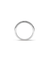 Bague en argent à diamants noirs totalisant 0,25 ct pour homme