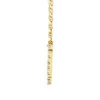 Collier à initiale « I » en or jaune 10 K à diamants totalisant 0,10 ct