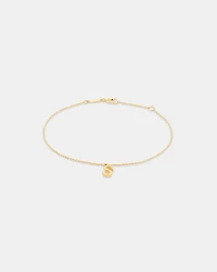 19cm (7.5") Initial Bracelet in 10kt Yellow Gold