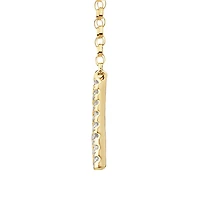 "A" Initial Necklace with 0.10 Carat TW of Diamonds in 10kt Yellow Gold