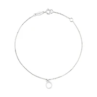 19cm (7.5") O Initial Bracelet in Sterling Silver