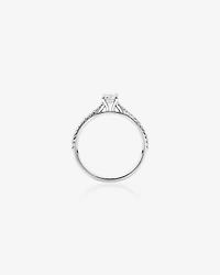 Bague de fiançailles en or blanc 14 K avec diamants totalisant 0,50 ct