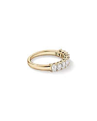 1.17 Carat TW Emerald Cut Laboratory-Grown Diamond Wedding Band in 14kt Yellow Gold