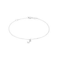 Bracelet à initiale « J » en argent