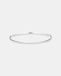 Bracelet rond massif de 3,5 mm de large en or blanc 10 carats