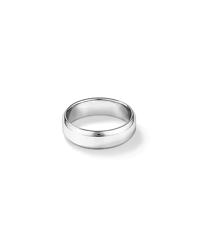 Bague à Bords Biseautés Gravée INXS By My Side de 4 mm en Argent Sterling Recyclé