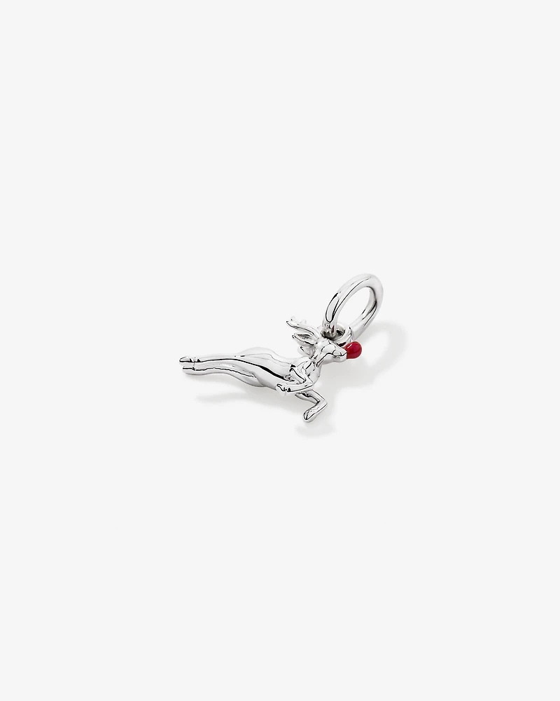 Reindeer Pendant in Sterling Silver