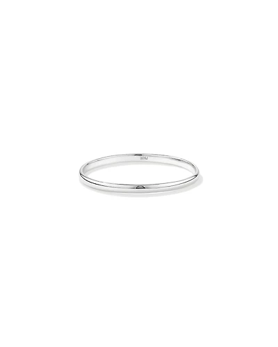 3.7mm Width Solid Round Baby Bangle in Sterling Silver