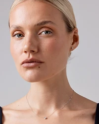 Pendentif rond TW à lunette brillante de 0,25 carat en or blanc 18 carats