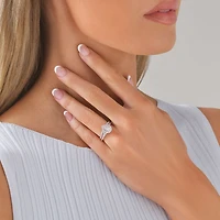 Ensemble de mariée avec 0,60 carat TW de diamants en or blanc 14kt