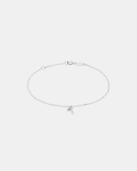 19cm (7.5") T Initial Bracelet in Sterling Silver