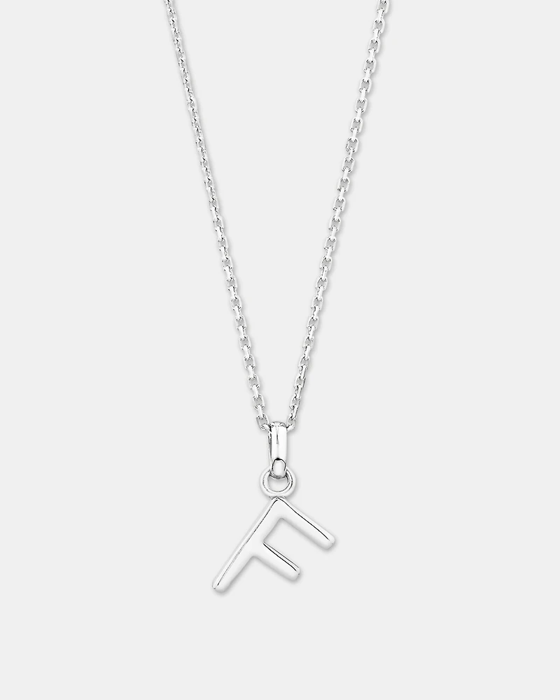 Pendentif « F » en argent sterling