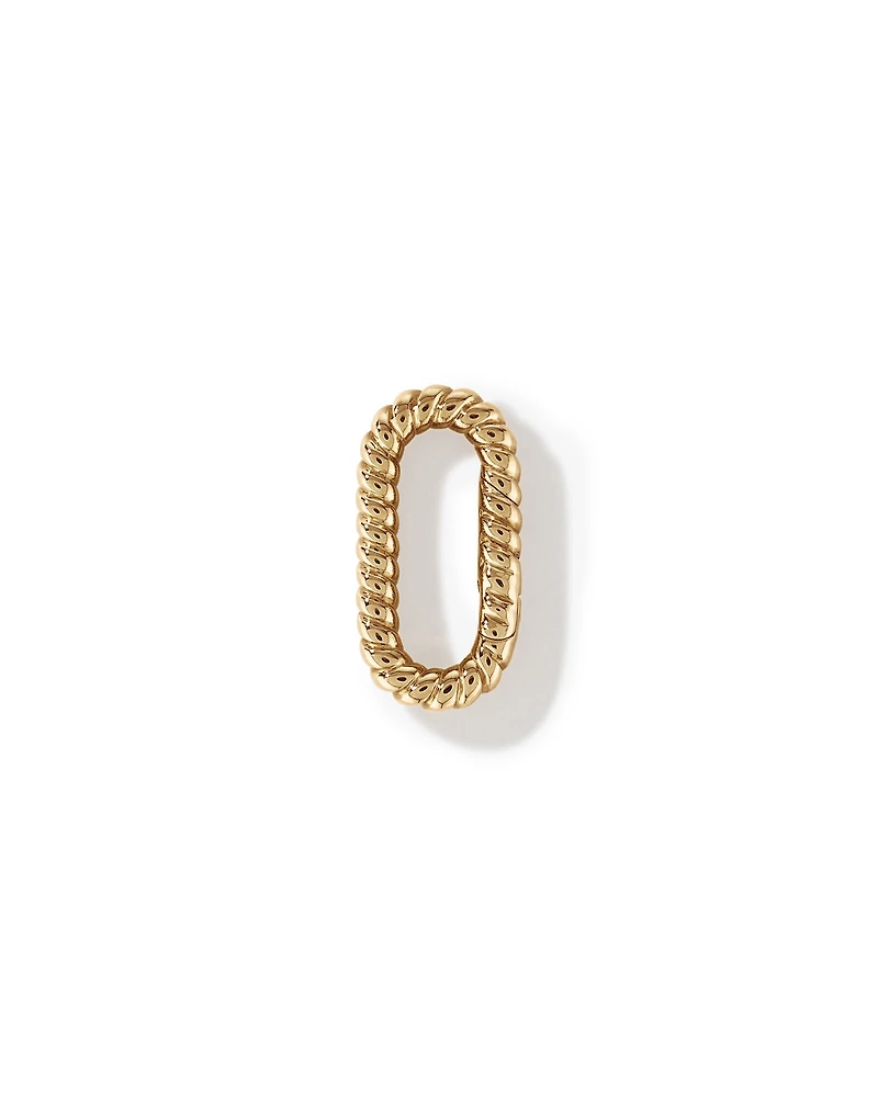 Twisted Paperclip Pendant Connector in 10k Yellow Gold