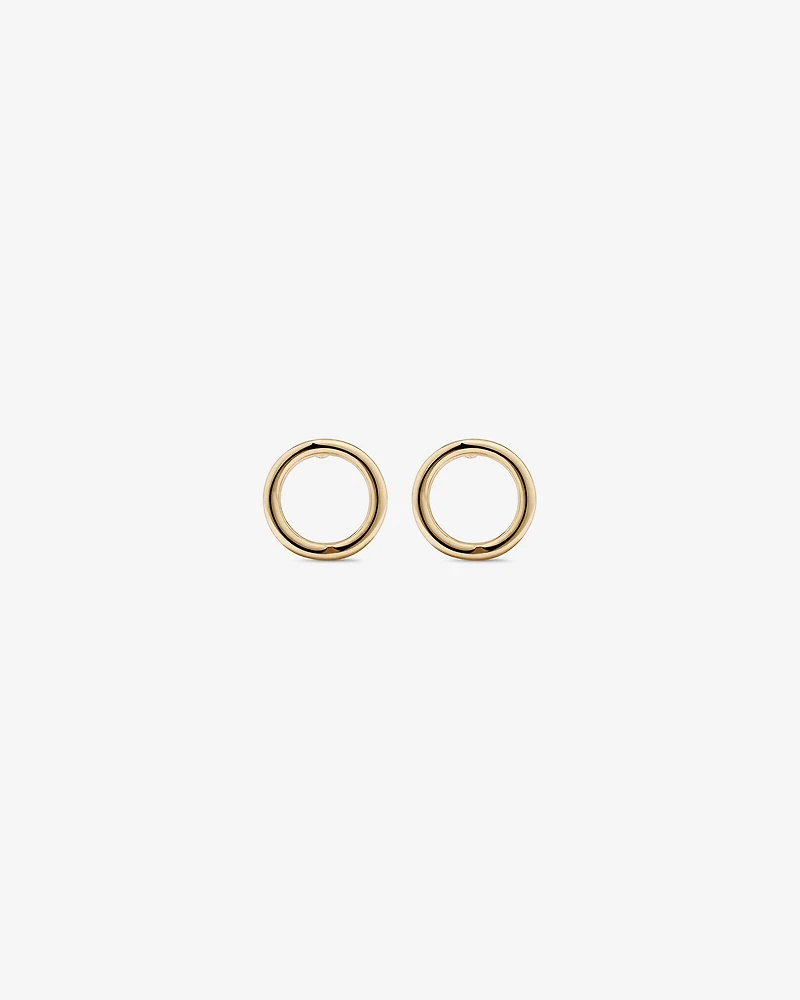Boutons d'oreilles en forme de cercle en or jaune 10 K de 5 mm