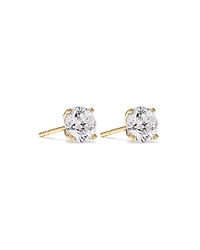 2.00 Carat TW Diamond Solitaire Stud Earrings 18kt Yellow Gold