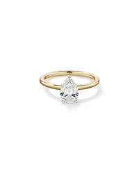 1.25 Carat TW Pear Laboratory-Grown Diamond Solitaire Engagement ring 14kt Yellow and White Gold