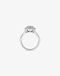 0.65 Carat TW Cushion Shaped Cluster Halo Diamond Ring in 10kt Gold