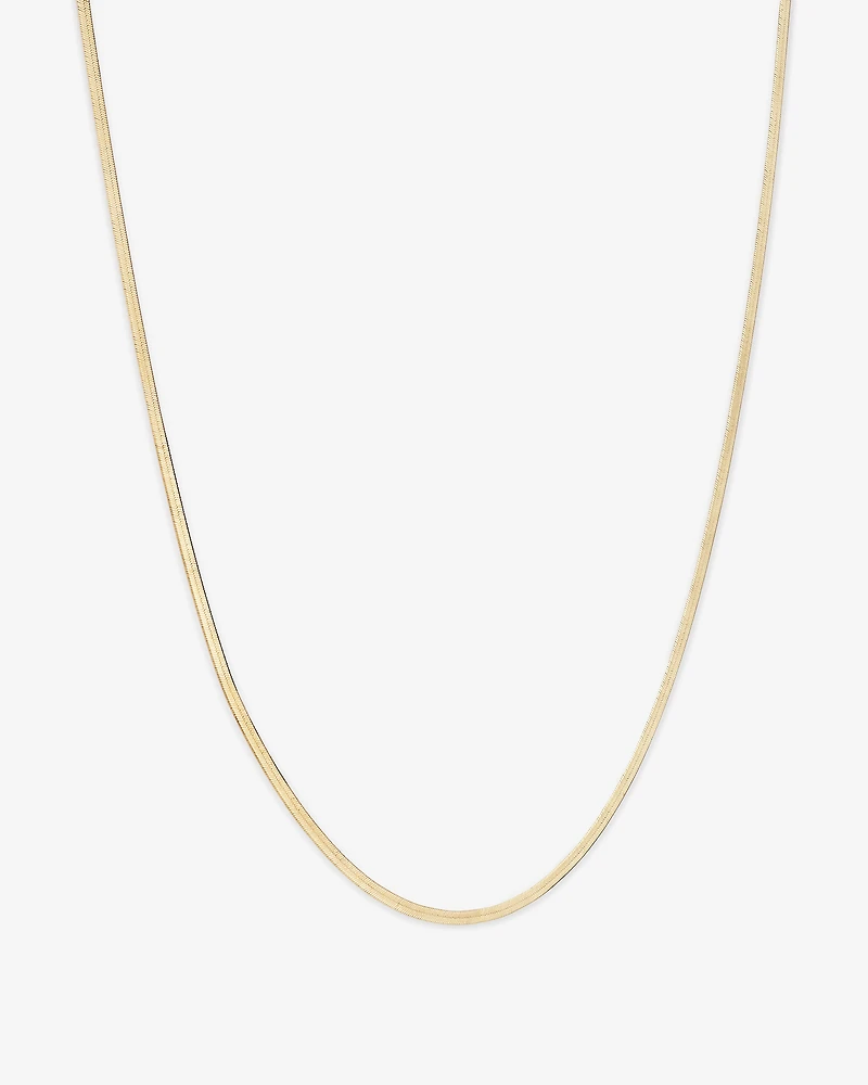 45cm (18”) 2mm-2.5mm Width Herringbone Chain 10kt Yellow Gold
