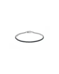 4.45 Carat TW Black Diamond Tennis Men's Bracelet in Sterling Silver