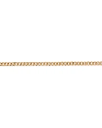 19cm (20") 2.95mm Width Semi Solid Diamond Cut Curb Bracelet in 10kt Yellow Gold
