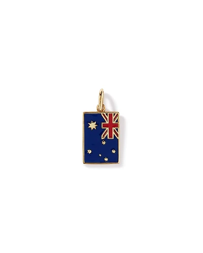 Australia Flag Pendant in 18Kt Vermeil