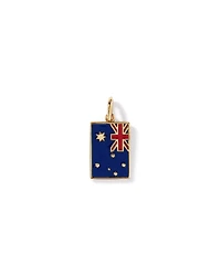 Australia Flag Pendant in 18Kt Vermeil