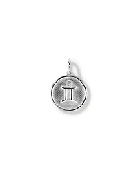 Diamond Accent Gemini Zodiac Pendant in Sterling Silver
