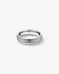 6mm Polished and Brushed Tungsten Wedding Band